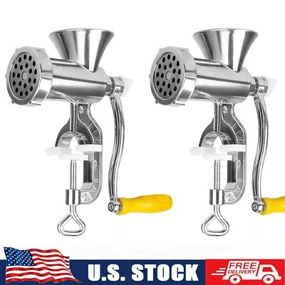 2 Sausage Stuffer Maker Mincer Manual Hand Meat Grinder Grinding Machine Kitchen • $45.99