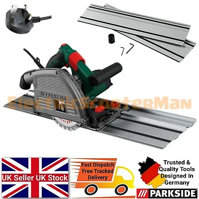 £129.99 • Buy Parkside 1200W Circular Plunge Cut Saw With Guide Rail Track Power DIY Tool