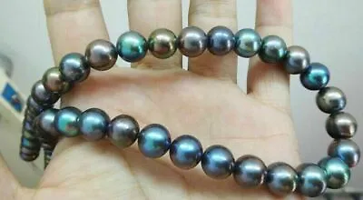 £35.99 • Buy 20  18  16  Inch AAA 9-10 MM SOUTH SEA Tahitian Black PEARL NECKLACE 14K GOLD