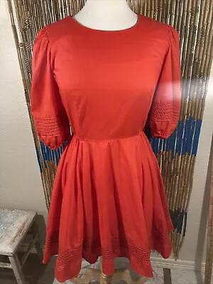 $27 • Buy Vtg Square Dance Dress Co Red With White Polka Dots Rockabilly Western Size  4