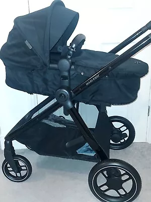 MAXI COSI ZELIA 3 LUXE TWILLIC BLACK & ROCK CAR SEAT NEW Rrp £499 • £299