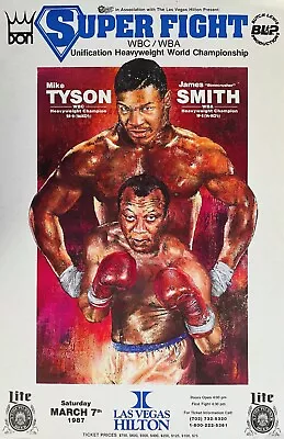 Iron Mike Tyson Vs.James Smith Boxing Fight Reproduction Poster 11x17 Wall Art • $14.99