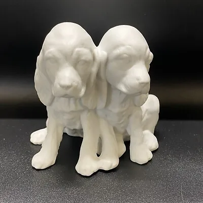 Kaiser Germany Bisque Figural Sitting Spaniel Puppies • $35