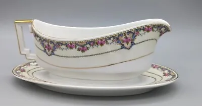 Imperial H & C Selb Bavaria Fine Porcelain China Gravy Boat And Attached Tray • $15