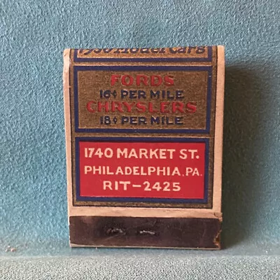 Matchbook Unstruck U Drive It Co. Philadelphia PA Ford Chrysler • $2