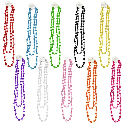 £1.99 • Buy 1980's NEON UV BRIGHT 50  LONG BEADS NECKLACES 80's FANCY DRESS PARTY FOR TUTU