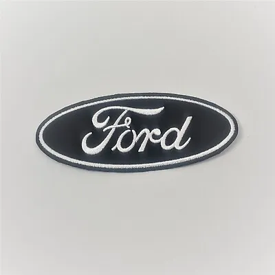 FORD Embroidered Patch High Quality Iron-on OVAL BLACK WHITE TRUCKS • $9.99