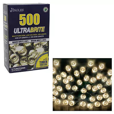 Christmas Ultra Bright Lights Multi Function With Timer - 500 Warm White • $38.88