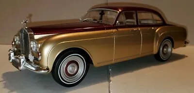 $129 • Buy MCG 1:18 1965 Rolls Royce Silver Cloud III Flying Spur Burgundy & Gold BEAUTIFUL