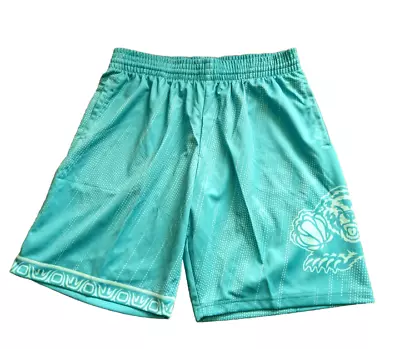 Mitchell & Ness Vancouver Grizzlies '96 Monochrome Swingman Shorts Mens L Teal • $24.95