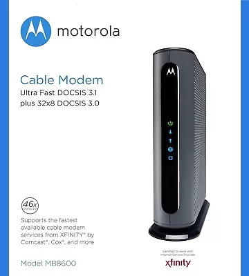 Motorola MB8600 DOCSIS 3.1 Cable - Black • $5