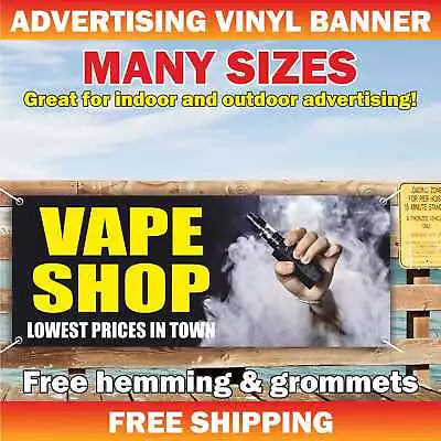 VAPE E-CIG SHOP Advertising Banner Vinyl Mesh Sign Smoke Store Vapors Oil Cbd • $219.95