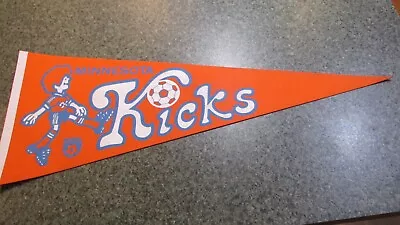 1978 Nasl Soccer Minnesota Kicks Full Size Orange Pennant-ex-nm-condition • $24.99