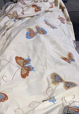 Martex Vintage Butterfly Queen Fitted Sheet Old Stock Almond Off White Cream • $19.99