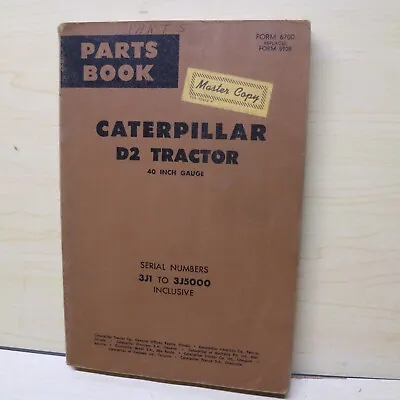 CAT CATERPILLAR D2 Tractor Dozer Crawler Parts Manual Book Catalog 3J Series 40  • $89.95