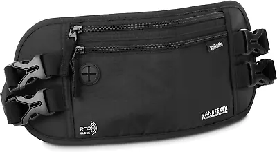 Van Beeken RFID Money Belt Travel Wallet Travel Pouch Passport Holder Men Mo • $18.26