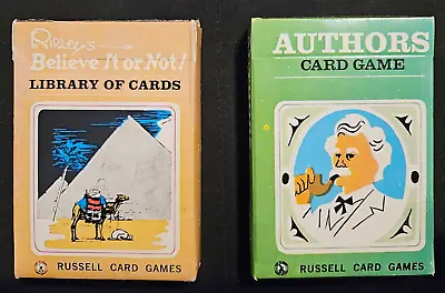 Lot Of 2 - Vtg Russell Card Games - Ripley's Believe It Or Not & Authors - NICE • $15