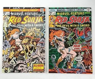 Marvel Feature Presents Red Sonja #2 #3 (1975) 7.0-8.0 Comics Lot Roy Thomas • $19.99