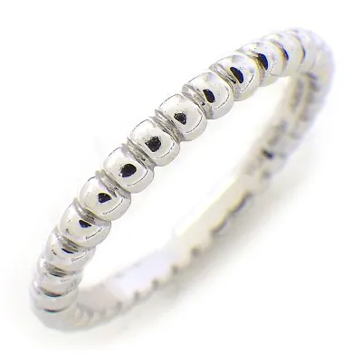 Van Cleef & Arpels Ring Perlee Gold Pearls Small Model Beads Granulation 750WG • $740