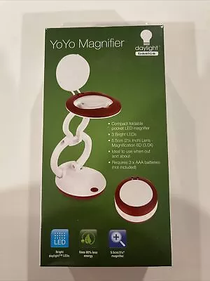 YoYo Magnifier Daylight Compact Light Pocket LED Magnifying 5.5 Cm Lens Light • $16