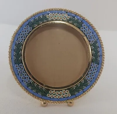 Miniature Mosaic Picture Frame Floral Handmade In Italy • $77.99