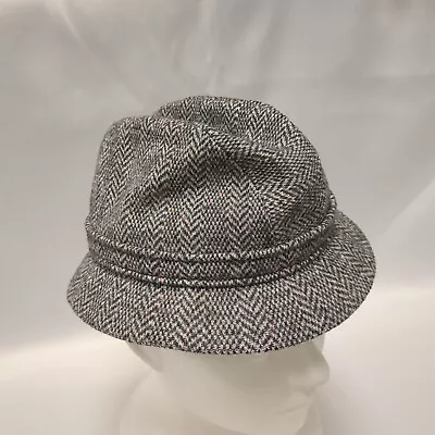 Vintage Kangol Herringbone Wool Jettter Bucket / Fedora Hat Made In England • $29.99