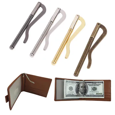 $6.49 • Buy 1Pc Metal Bifold Money Clip Bar Wallet Replace Parts Spring Clamp Cash Hold_$z