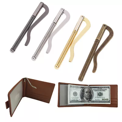 1Pc Metal Bifold Money Clip Bar Wallet Replace Parts Spring Clamp Cash Hold~$z • $1.42