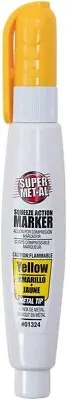 SUPER MET-AL #1324 SQUEEZE ACTION METAL TIP Yellow PAINT MARKER • $8.85