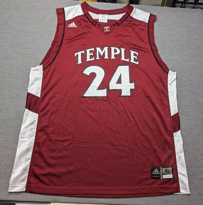 Vintage Adidas Temple Owls Basketball Jersey #24 Men's Size XL NCAA • $49.95