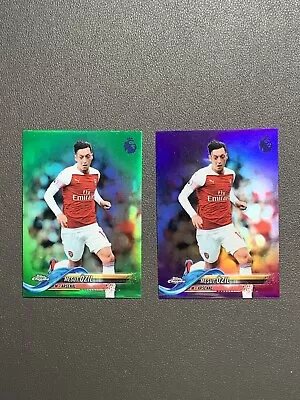 2018 Topps Chrome Soccer MESUT OZIL Green Purple Refractor /99 /250! • $0.99