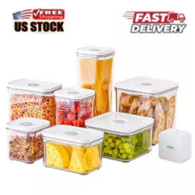 Premium 8P Set VAKUEN Food Storage Containers Airtight Kitchen Smart Leak Proof • $215.99