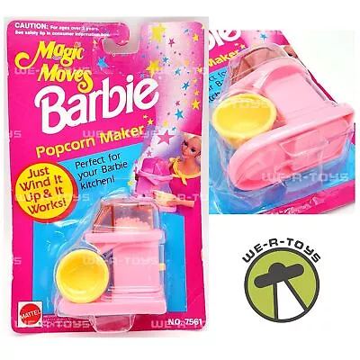 Barbie Magic Moves Pink Popcorn Maker Doll Accessory 1992 Mattel #7561 NRFP • $26.95