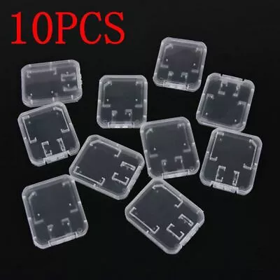 Clear Standard Holder Storage Box Memory Card Case SD/TF SDHC Card Transparent • $7.73