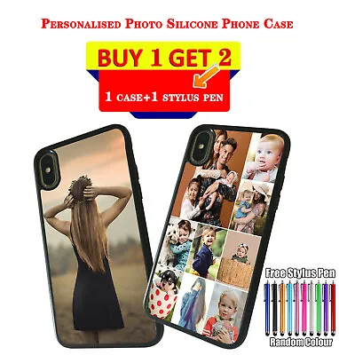 $13.19 • Buy PERSONALISED Custom Your Photo Silicone Case Cover IPhone Samsung And Huawei
