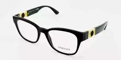 Versace VE 3314 GB1 54mm Black And Gold Unisex Eyeglasses • $139