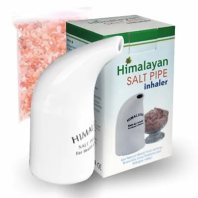 Himalayan Salt-Inhaler Pipe Clean Air + Free Pure Natural Pink Rock Salt OneX • £10.95
