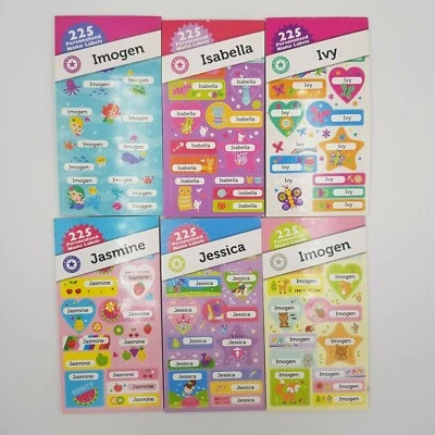 $2.99 • Buy 225 Personalised Name Labels Sticker Book Imogen Jasmine Layla Summer Scarlett