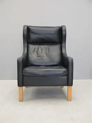 1960s ORIGINAL VINTAGE DANISH HIGH BACK WING CHAIR LOUNGE CHAIR MOGEN HANSEN • $808.18