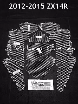 $59.97 • Buy 2013 Kawasaki Zx14r Zx-14 Chrome Fairing & Nose Grills Screens Vents Mesh Grates