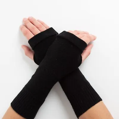 £7.99 • Buy Black - NON Cashmere Fingerless Gloves From Turtle Doves