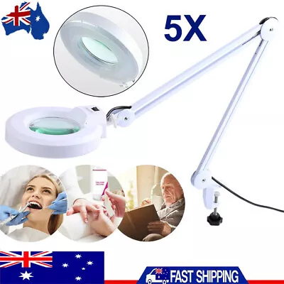 5X Magnifier SMD 5 Diopter Lamp Magnifying Glass Desk Clamp Light Reading Lamp • $36.58