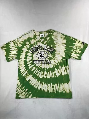 $29.95 • Buy Adidas T-Shirt Men's Large Tie Dye Green Notre Dame Fighting Irish NCAA Football