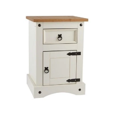 £69.99 • Buy Puerto Rico Bedside Chest - White & Pine