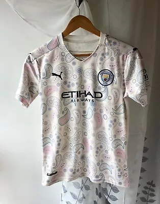 Manchester City Shirt 2020-21 Season 3rd Strip Football Man City Size: 28 Y • £19.99