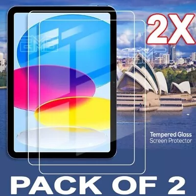 2X For IPad 10th 9th 7th 6th 5th Gen Air Mini 6 Tempered Glass Screen Protector • £4.75