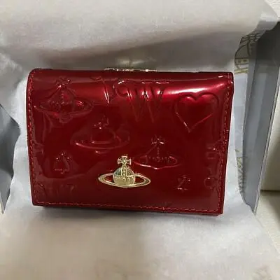 Vivienne Westwood Tri Fold Wallet Red Enamel Orb • $121.50