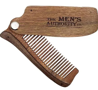 MAC Wood Folding Pocket Hair Comb Beard & Mustache Combs Handcrafted Grooming • $11.99