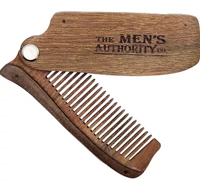 Wood Folding Comb Pocket Hair Comb Beard & Mustache Comb Handcrafted Comb • $12.99