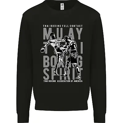 Muay Thai Boxing Spirit MMA Kick Boxing Mens Sweatshirt Jumper • $20.19